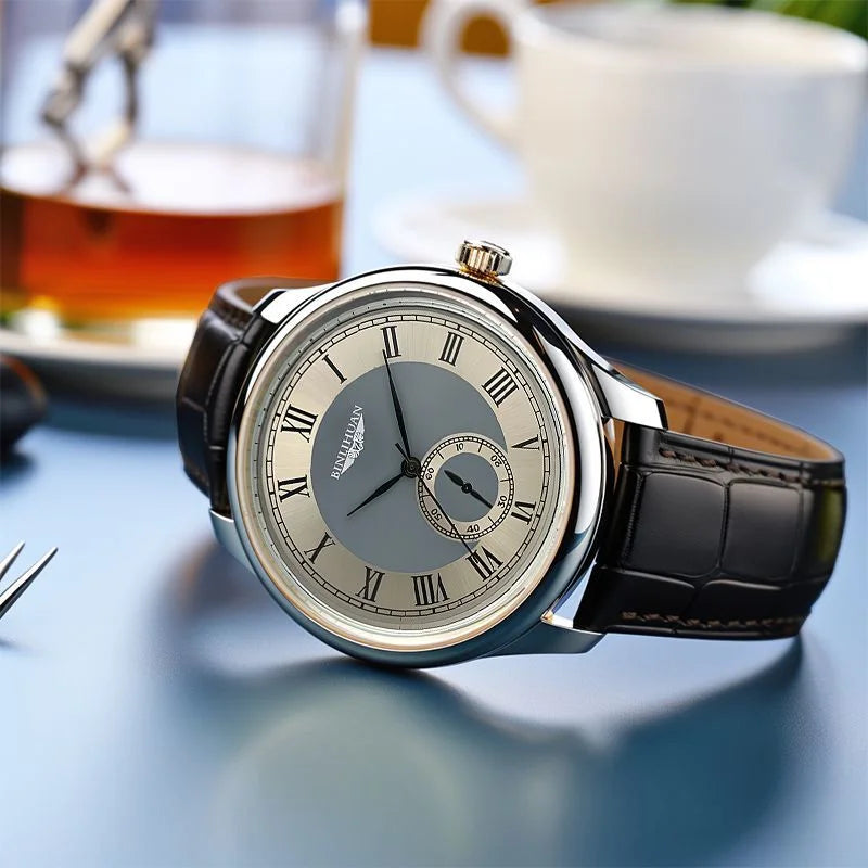 Luxury Business Men's Quartz Watch 2025 New Top Brand Waterproof Leather Strap Handsome Wristwatch for Men