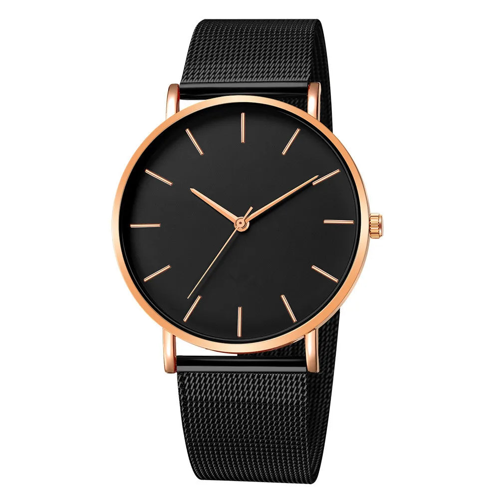 Aurajutt Rose Gold Steel Bracelet Watch