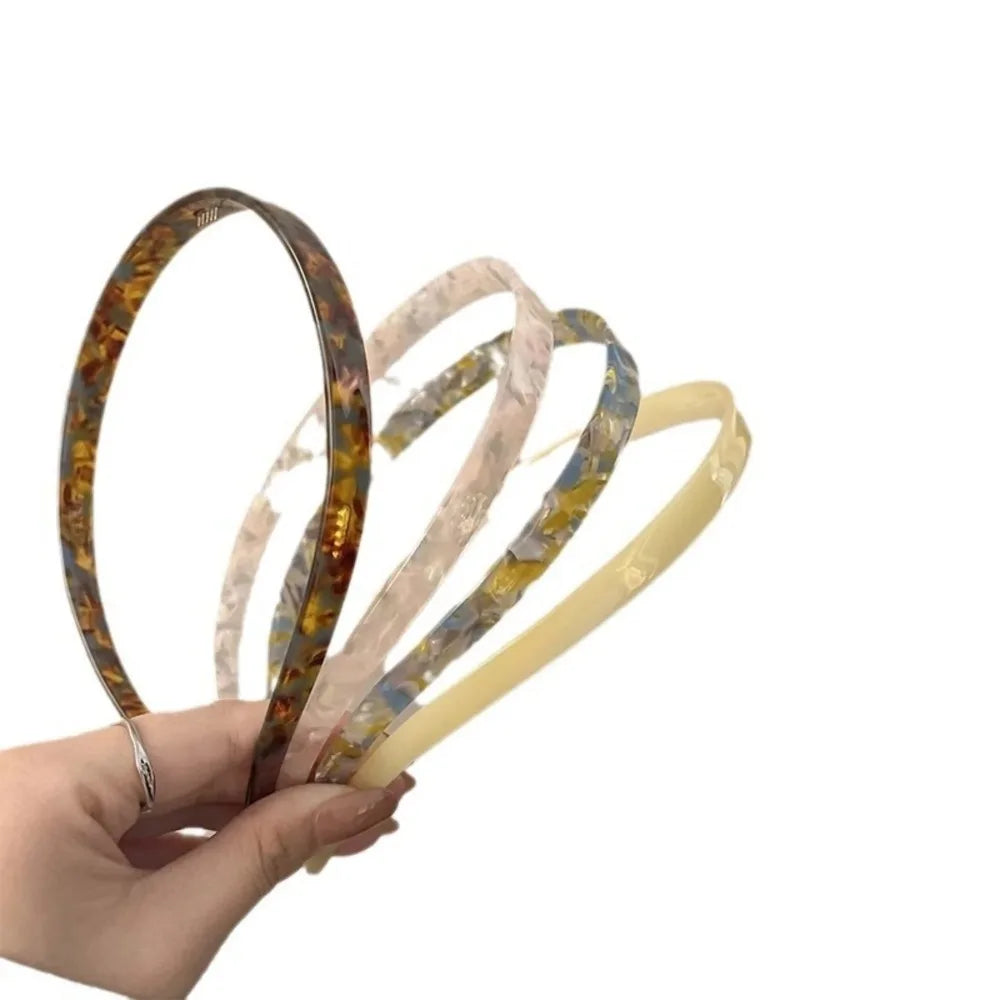 Ladies Non-Clamping Ear Bone Hair Accessories Acetic Acid Headband Headband High-End Hairband Girls 2025 New Summer Elegant He
