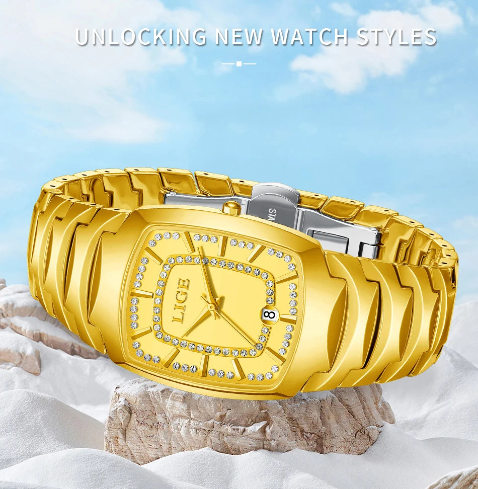 LIGE Luxury Quartz Watch for Woman Ceramic Waterproof Ladies Watch High Quality Female Clock Elegant Women's Watches+Box