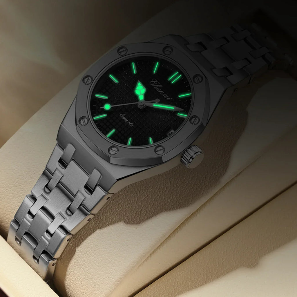 Luxury Women Watches Silver Steel Simple Casual Business Dress Watches for Women Top Brand Waterproof 3bar Calendar Gift Clock
