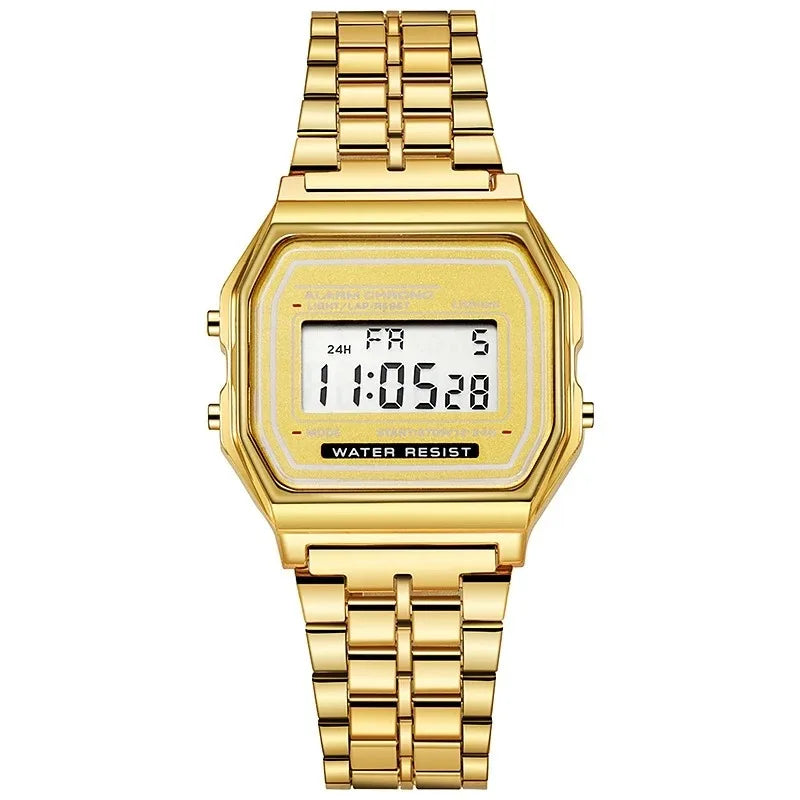 Aurajutt LED Digital Steel Watch