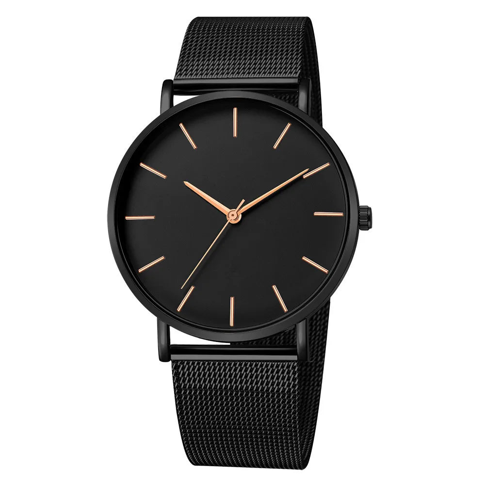 Aurajutt Rose Gold Steel Bracelet Watch
