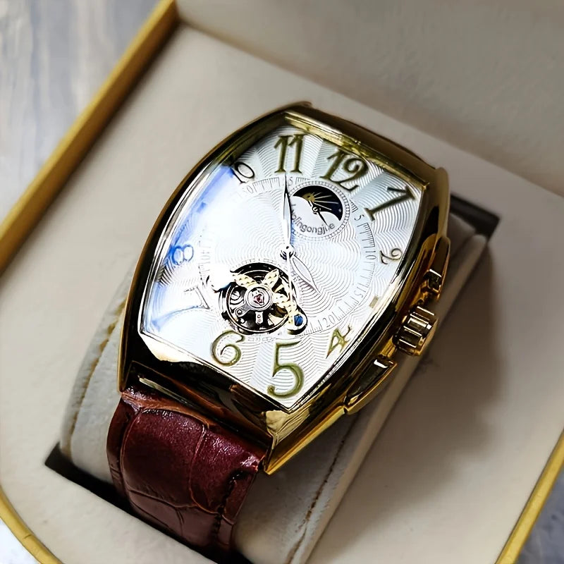 Men's Automatic Mechanical Watch, Hollow Design