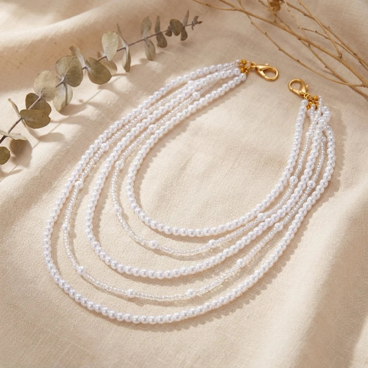 Multilayer Pearl Shoulder & Body Chain – Minimalist Boho