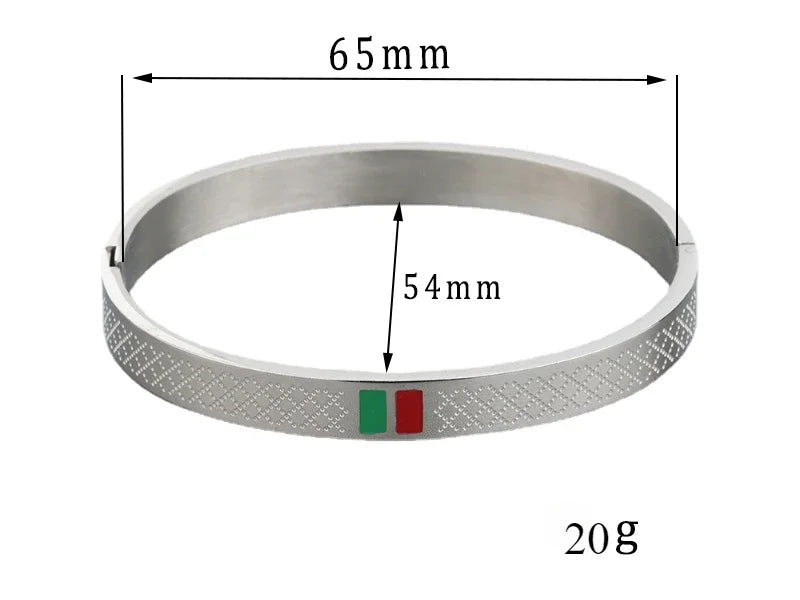 Man And Women's Trendy Bangle Stainless Steel Hand Jewelry Light Luxury Bracelets For Couple And lovers Gift Simple & Elegant