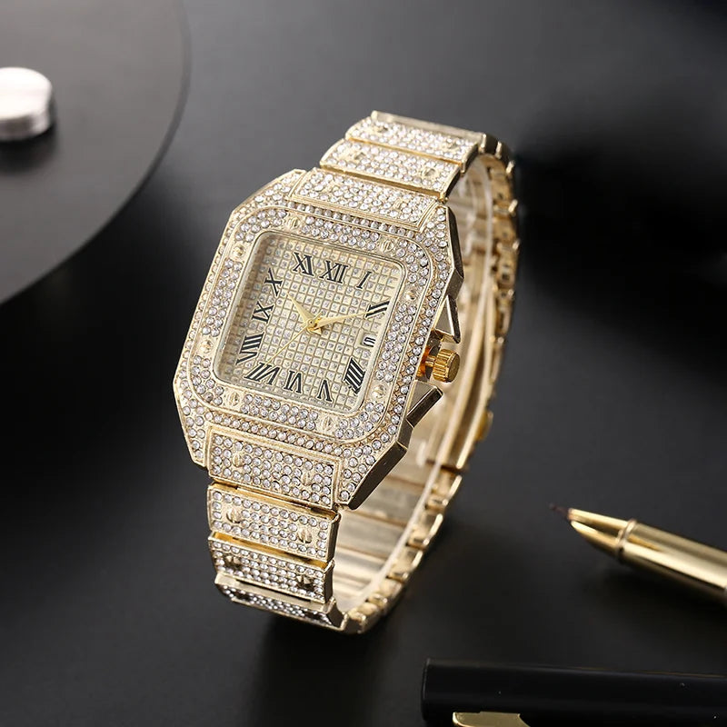 Aurajutt Square Rhinestone Business Watch