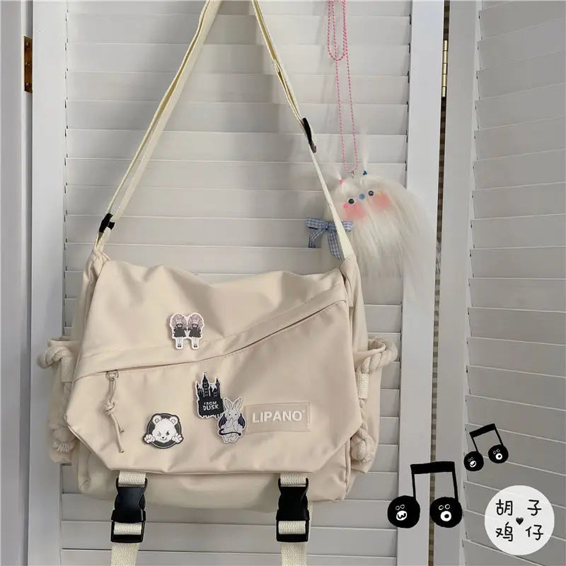 Nylon Handbags Shoulder Bag Large Capacity Crossbody Bags for Teenager Girls Men Harajuku Messenger Bag Student School Bags Sac