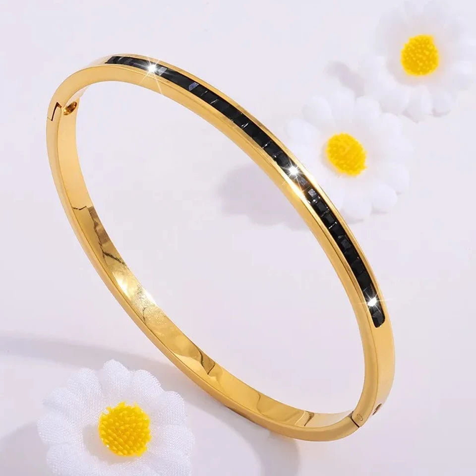 ZAKOL Stackable Zirconia Bangle Bracelet Set