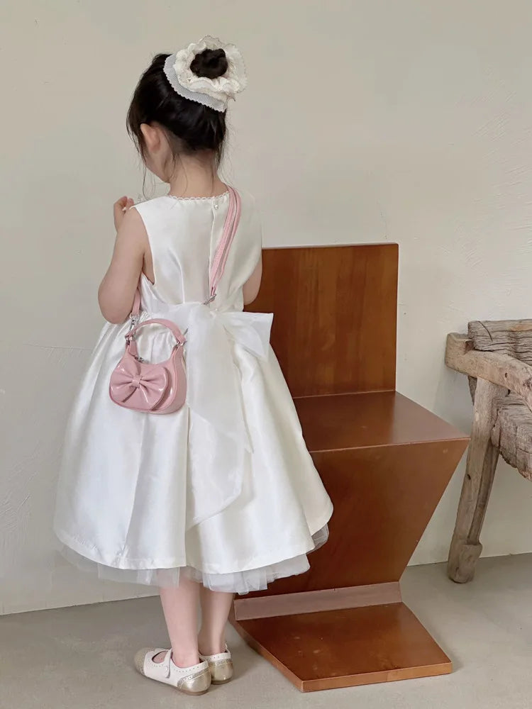 2026 New Kids Girls Cute Bowknot Handbag Fashion Crossbody Bag Detachable Strap Mini Shoulder Bag for Children Stylish Purse