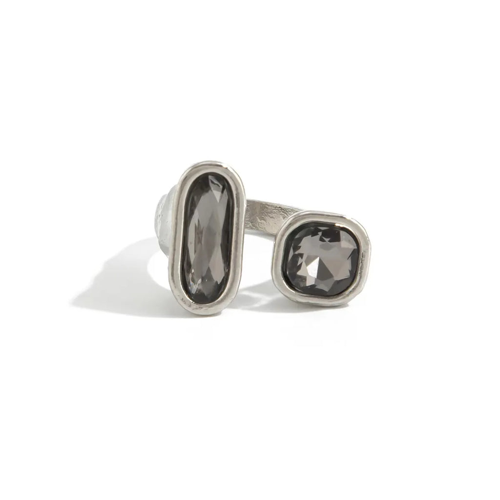 Minimalist Rhinestone Open Ring – Adjustable Knuckle Ring
