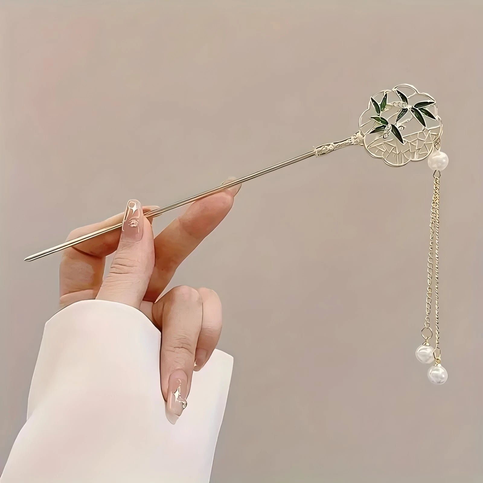 Chinese Style Tassel Hair Stick – Floral Hairpin