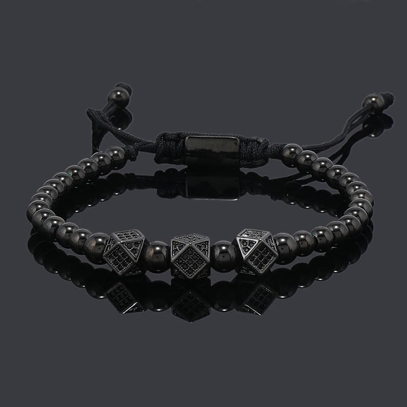 Luxury  Roal Rafa Man Bracelet For Women Stainless Steel Beaded Hand Jewelry Couple Gift