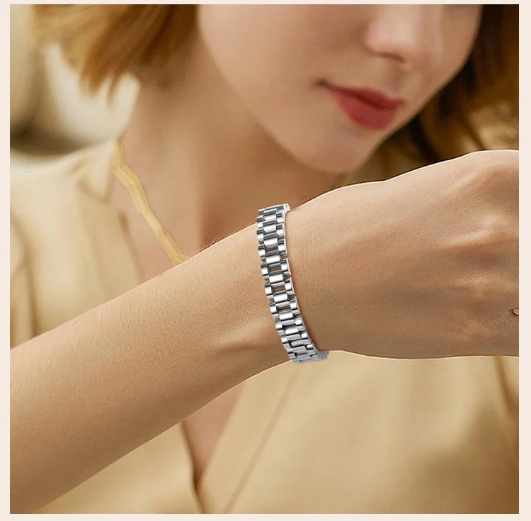 Luxury Presidential Chain Bracelet For Women Men, Stainless Steel Watch Brand Link Fashion Wrist 16cm/18cm/21cm