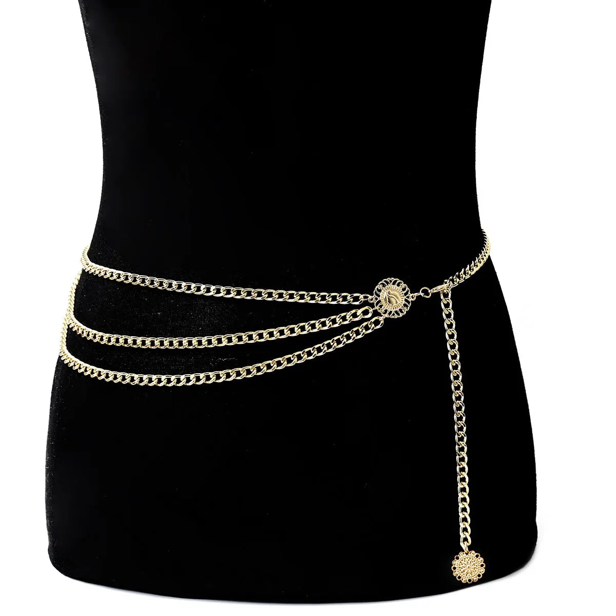 Sunflower Coin Tassel Waist Chain – Boho Body Jewelry