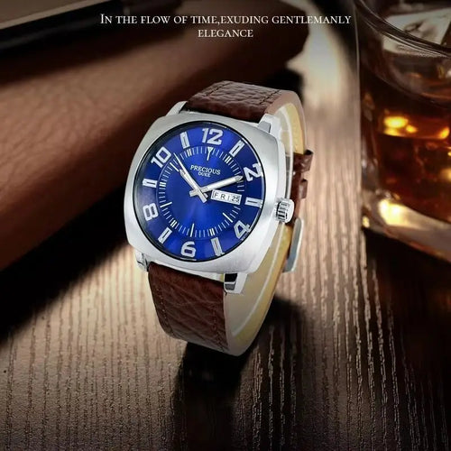 Aurajutt Business Leather Luminous Watch