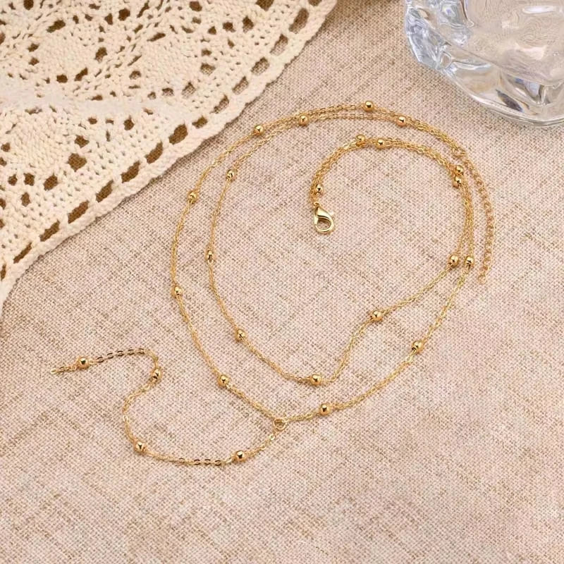 Dainty 14K Gold Plated Lariat Necklace