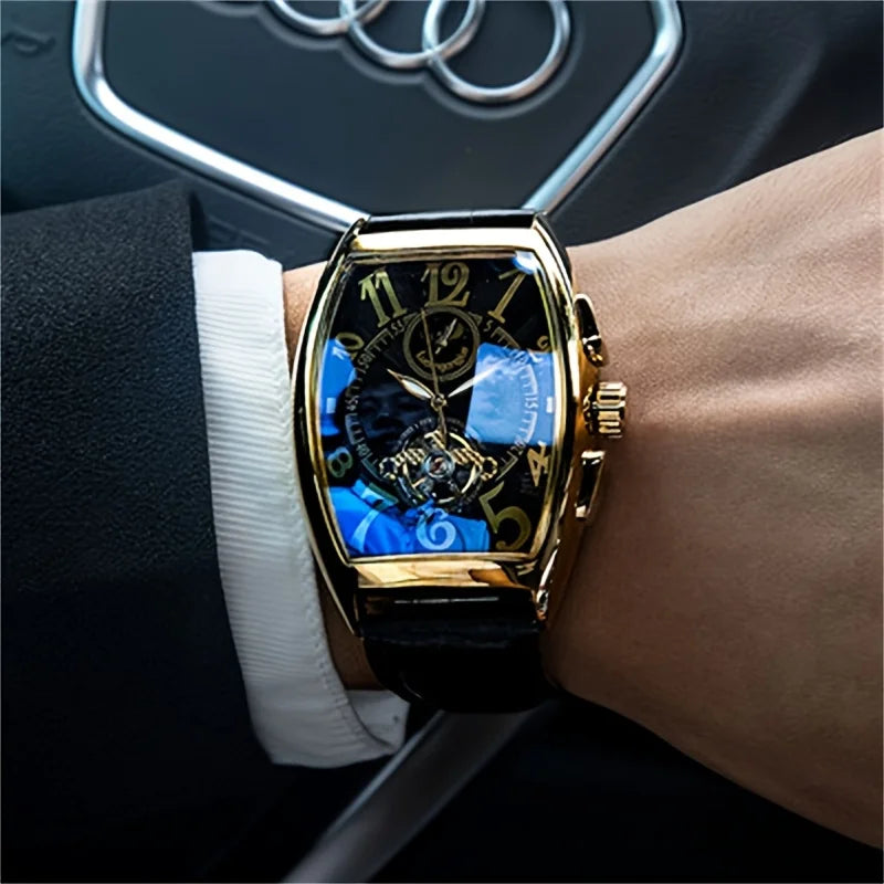 Men's Automatic Mechanical Watch, Hollow Design