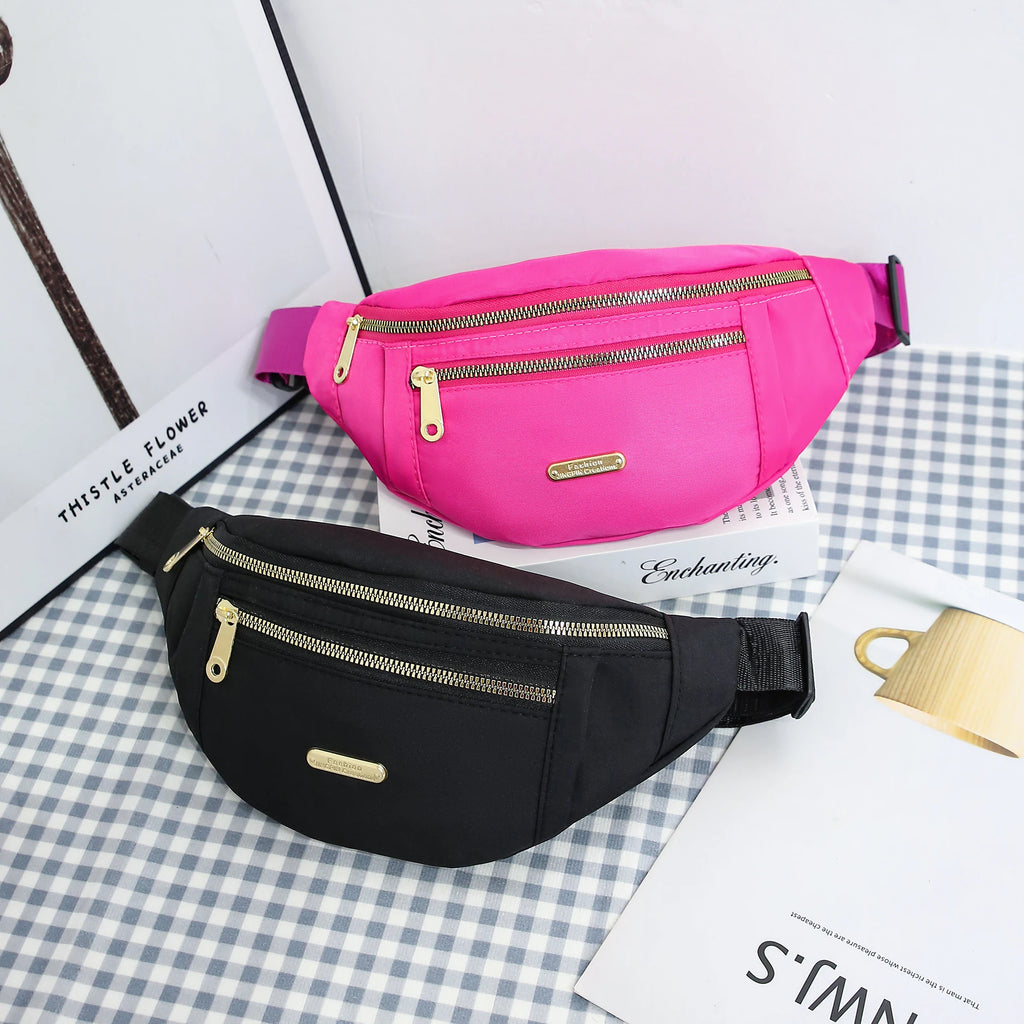 Women Sports Waist Bag Multi-Layer Fanny Pack Phone Essentials During Outdoor Activities Crossbody Purse Sports Chest Bag