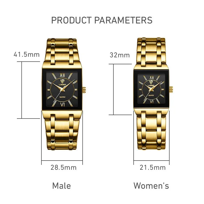 Aurajutt Golden Steel Quartz Watch