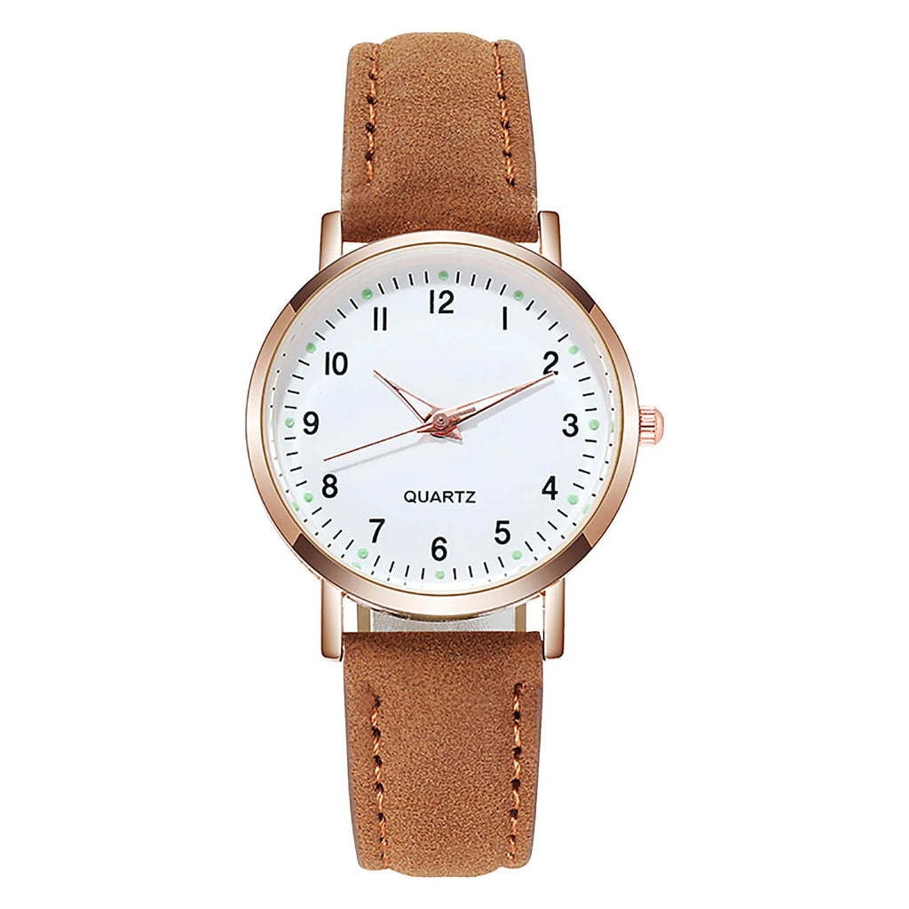 Aurajutt Diamond Luminous Leather Watch II
