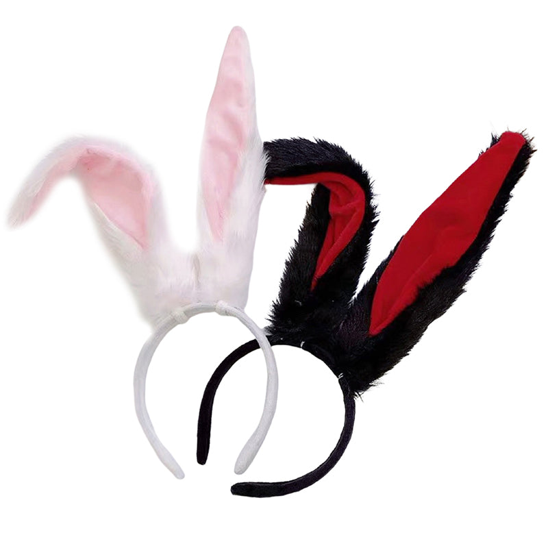 Girls Plush Long Rabbit Ear Hair Bands Headwear Headband Dress Accesorios Women Girl Cosplay Lolita Cosplay Hair Accessories