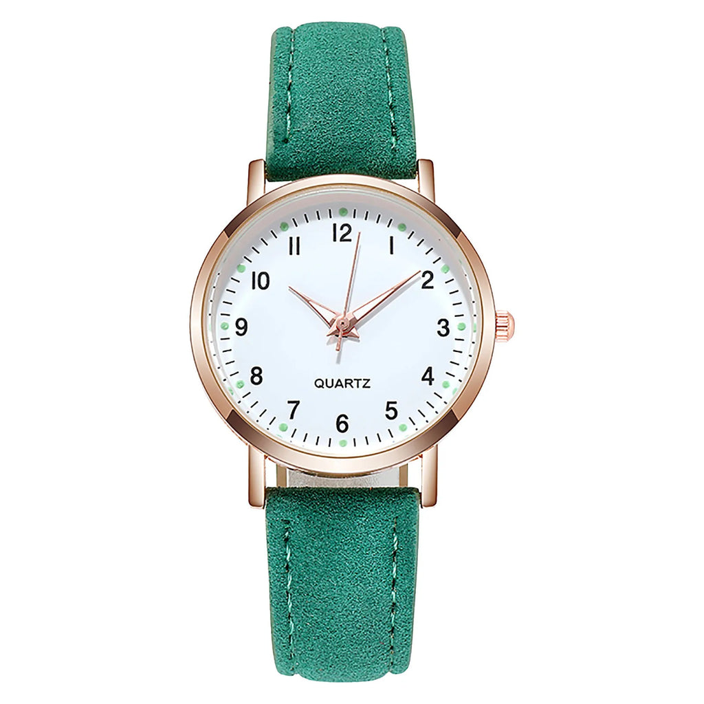 Aurajutt Diamond Luminous Leather Watch II