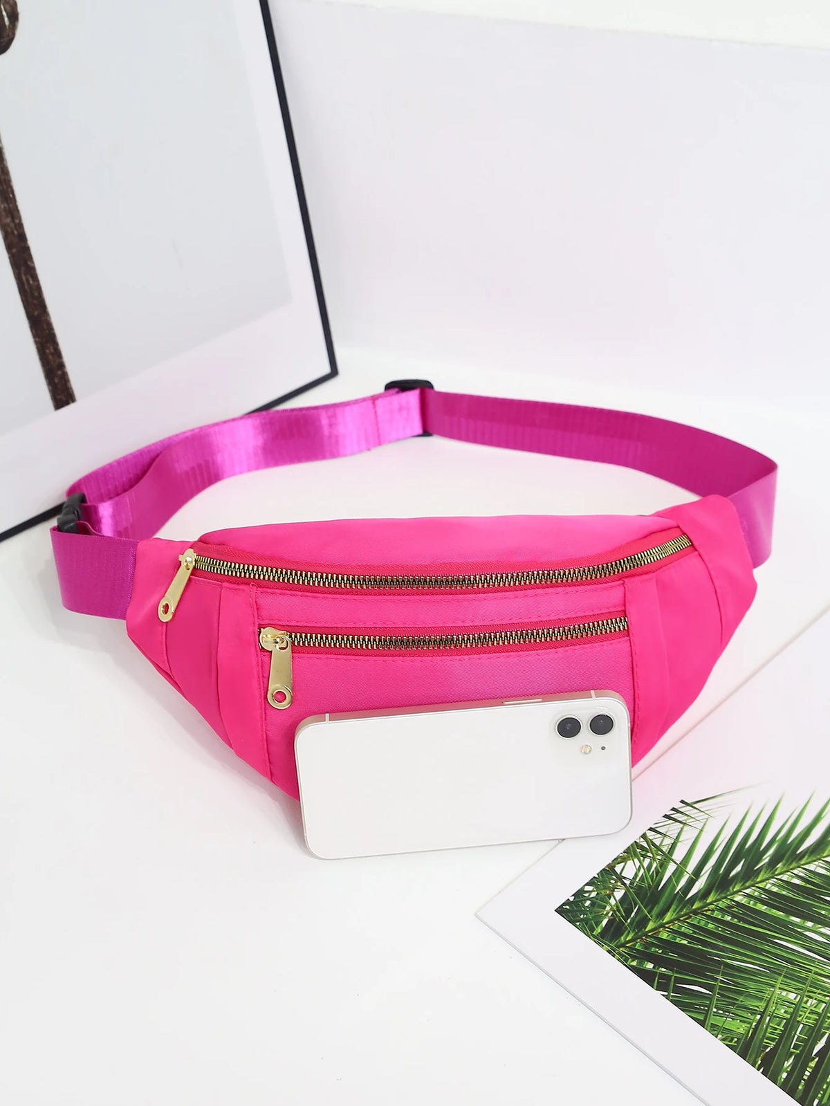 Women Sports Waist Bag Multi-Layer Fanny Pack Phone Essentials During Outdoor Activities Crossbody Purse Sports Chest Bag