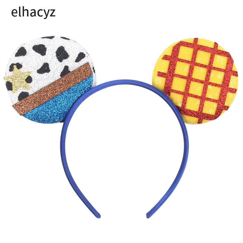 Cute Mouse Headband Pixar Toy Story Hair Accessories Women Woody Buzz Lightyear Headbands for Girls Ears Alien Head band Kids