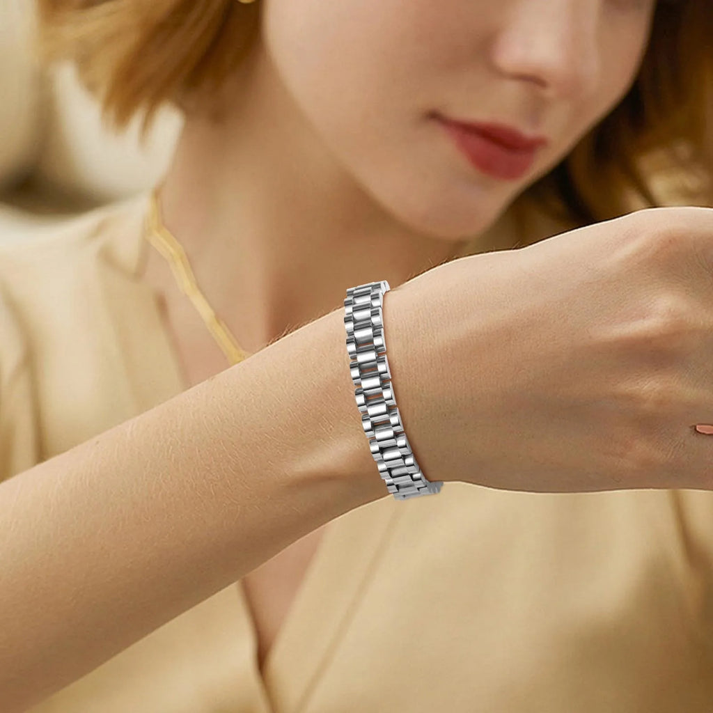 Luxury Presidential Chain Bracelet For Women Men, Stainless Steel Watch Brand Link Fashion Wrist 16cm/18cm/21cm