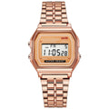 Aurajutt Rose Gold Digital Retro Watch
