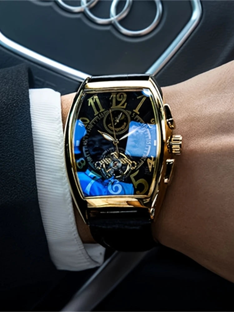 Men's Automatic Mechanical Watch, Hollow Design