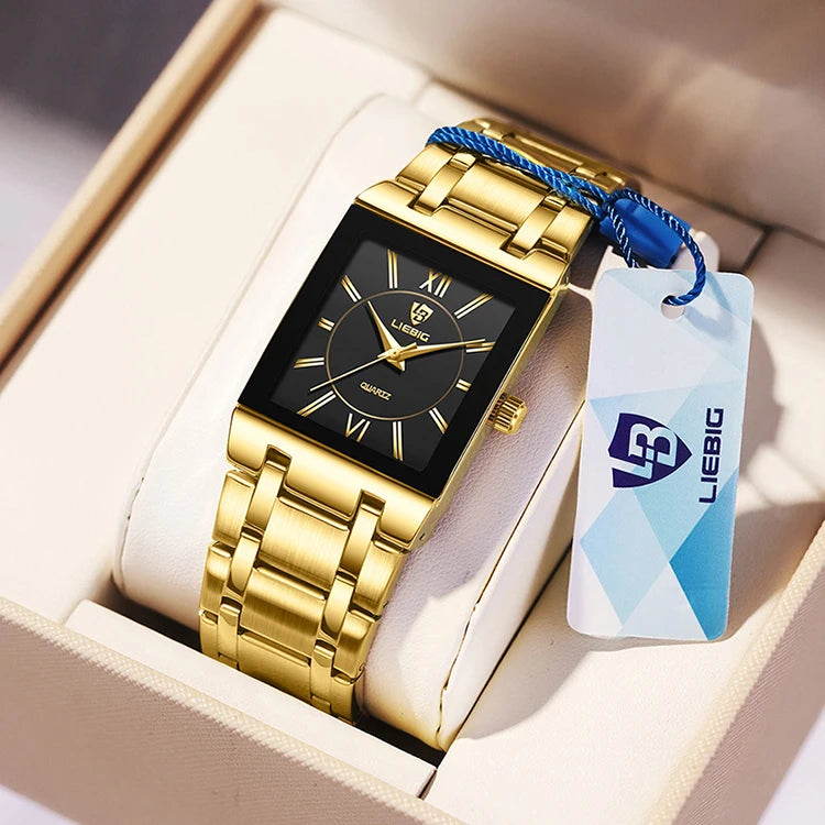 Aurajutt Golden Steel Quartz Watch
