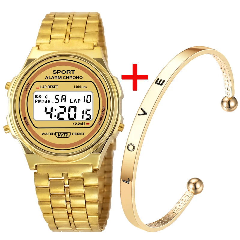 Aurajutt LED Bracelet Watch Set