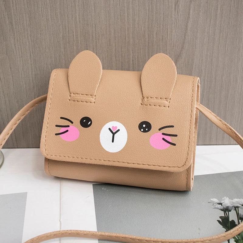 Children's Mini Handbags Fashion Princess Baby Girls PU Leather Small Shoulder Crossbody Bags Cute Kids Coin Purse Wallet