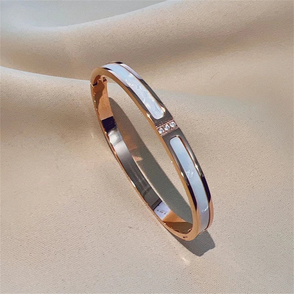 ZAKOL Stackable Zirconia Bangle Bracelet Set