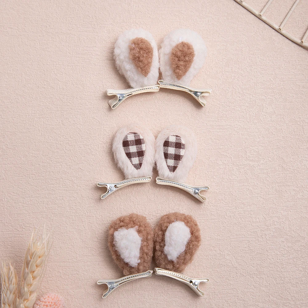 Baby Girl Stereoscopic Cute Animal Bunny Kitten Ears Hair Clip Newborn Babies Fashion Baby Hair Clips for Children Accessories