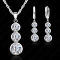 925 Sterling Silver Bridal Jewelry Set – Necklace & Earrings