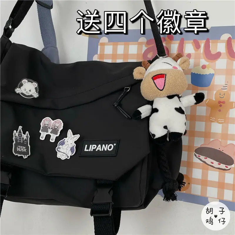 Nylon Handbags Shoulder Bag Large Capacity Crossbody Bags for Teenager Girls Men Harajuku Messenger Bag Student School Bags Sac