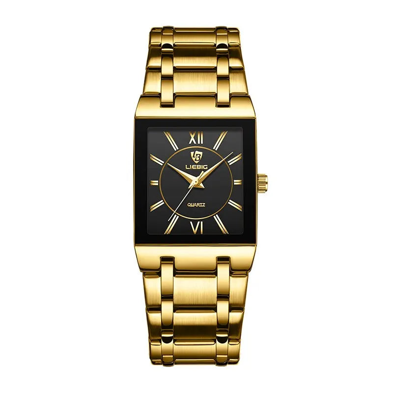 Aurajutt Golden Steel Quartz Watch