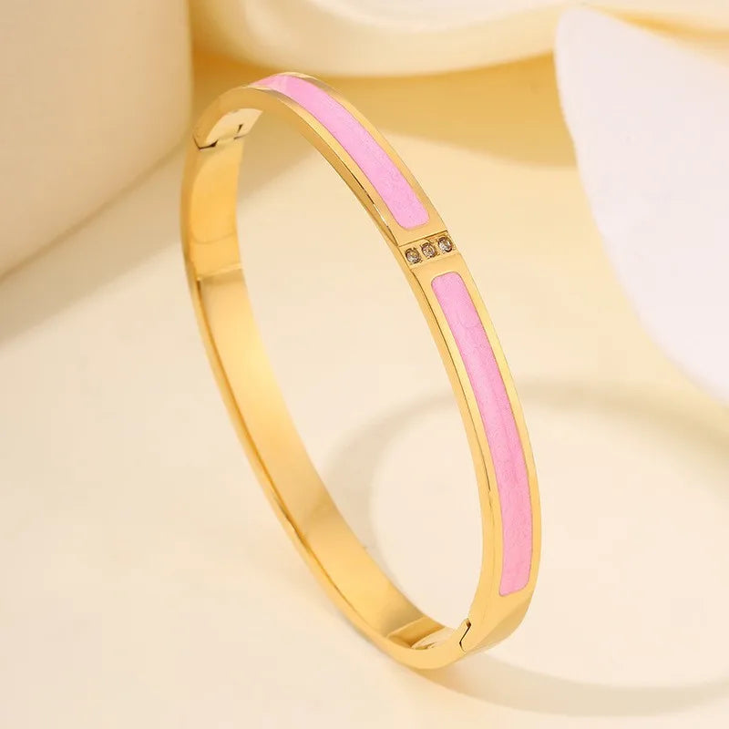 ZAKOL Stackable Zirconia Bangle Bracelet Set