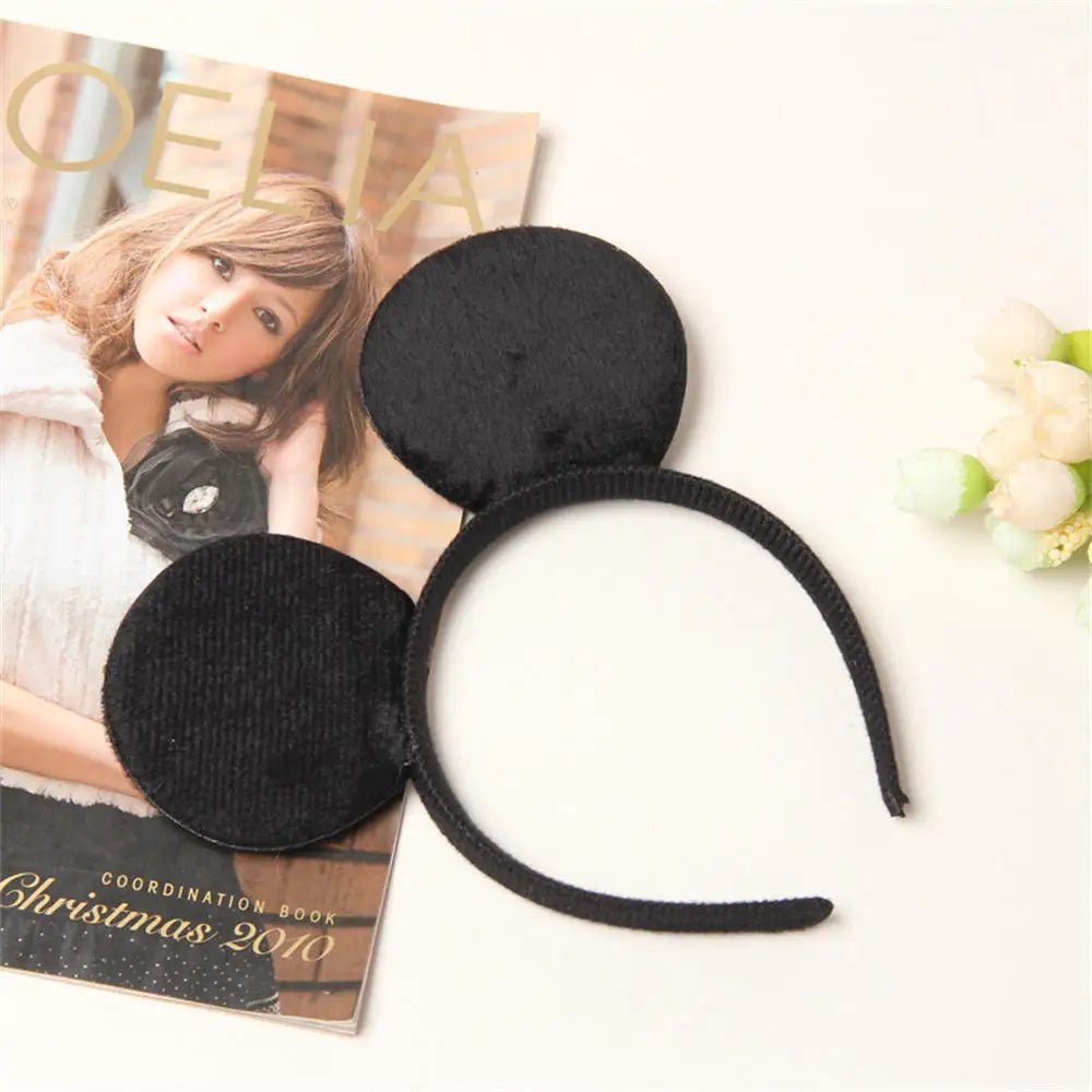 Favors Bows Knot Hair Hairbands Baby Girls Ears Headbands Lovely Pink Mom Party Ears Lovely Boys Mickey Minnie Black Accessories