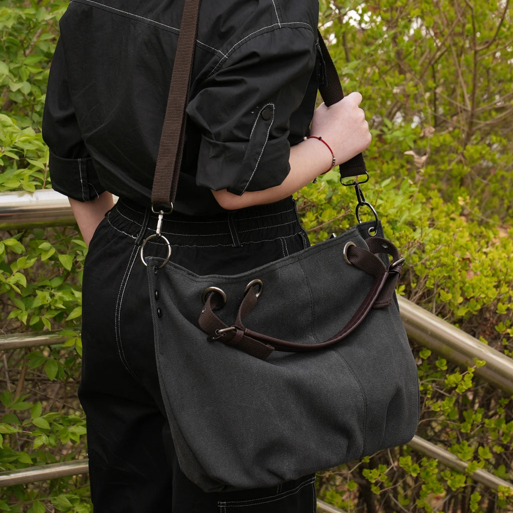 Women Canvas Messenger Bags Handbags Female Tote Bolsas Femininas Ladies Shoulder Crossbody Bags Women's Top-Handle Bags
