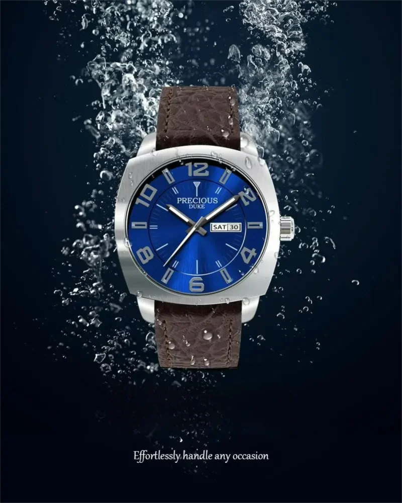 Aurajutt Business Leather Luminous Watch