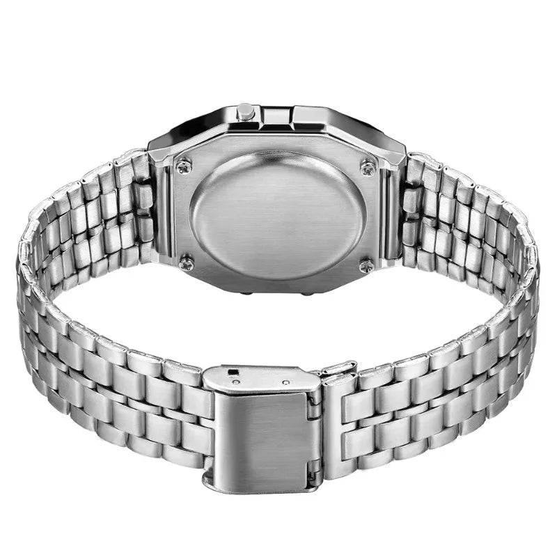 Aurajutt LED Digital Steel Watch