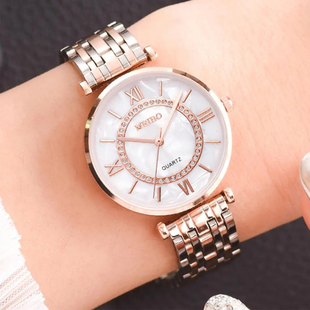 Aurajutt Crystal Diamond Bracelet Watch