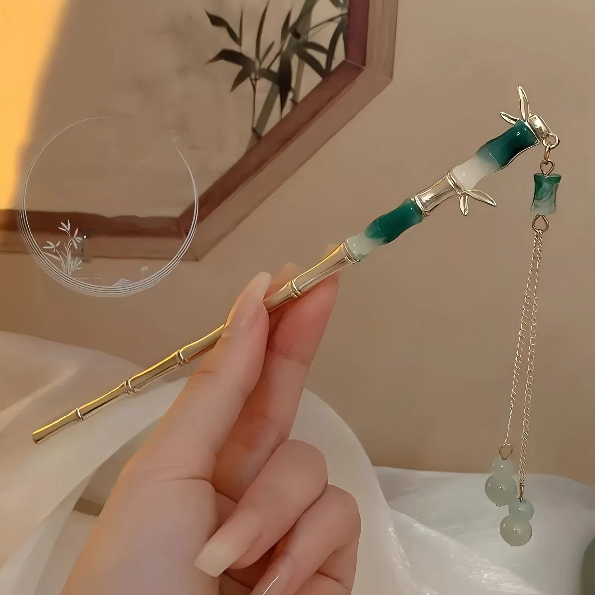 Chinese Style Tassel Hair Stick – Floral Hairpin