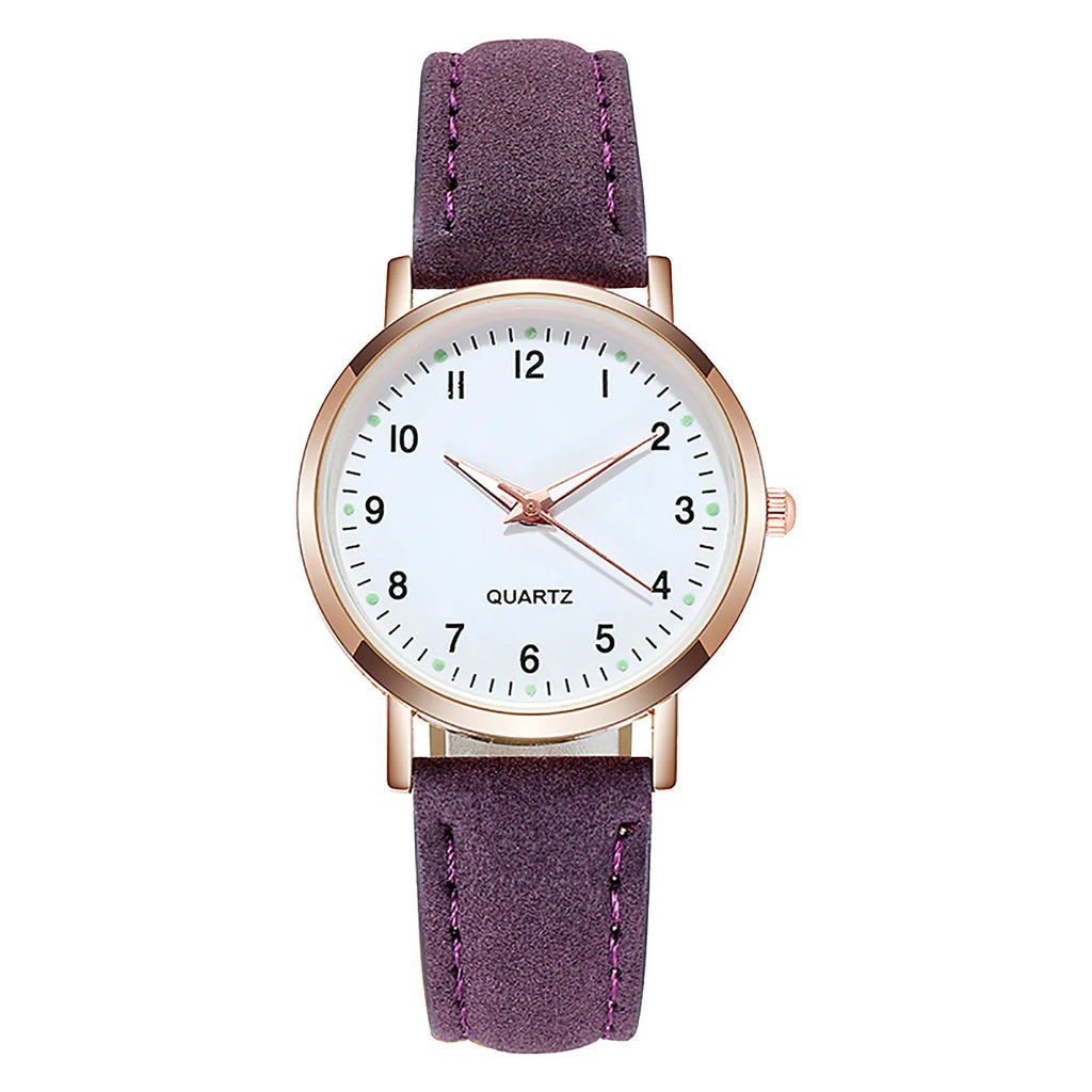 Aurajutt Diamond Luminous Leather Watch II