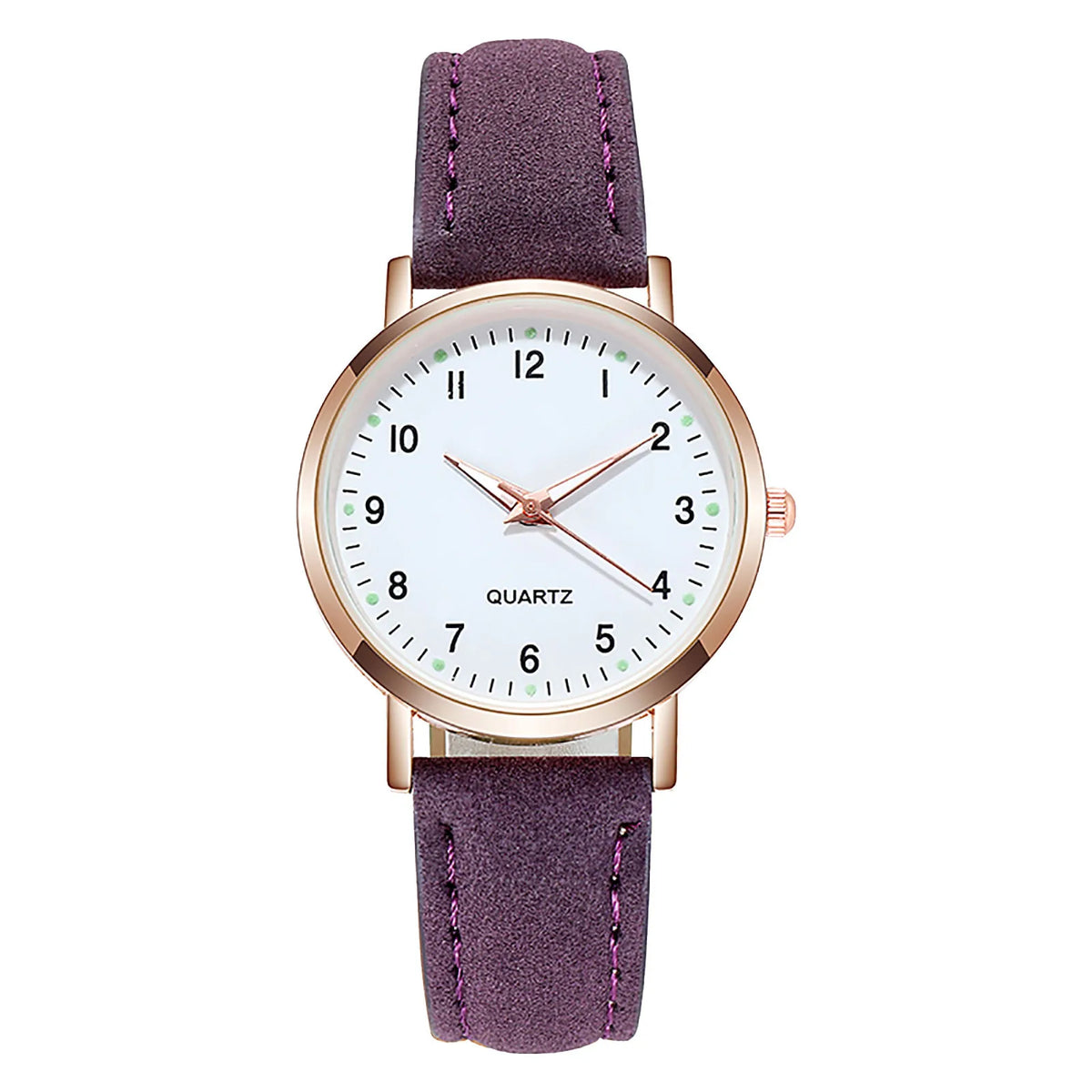 Aurajutt Diamond Luminous Leather Watch II