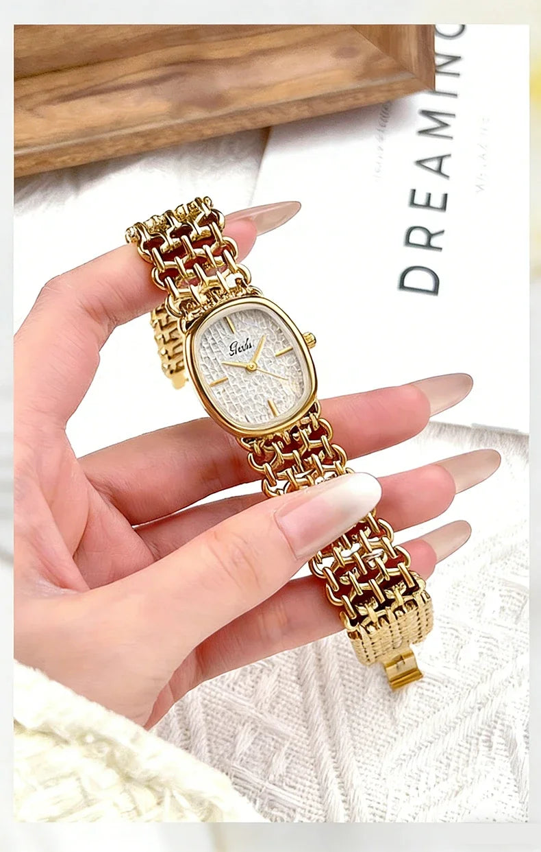 GEDI Brand Watches Light Luxury Bracelets Small Fragrance High-End Feeling Retro Waterproof Ladies Fashion Quartz Wristwatches